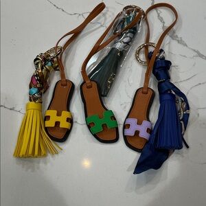 Colorful Leather Keychain or bag charm